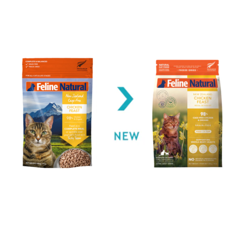 F9 Feline Natural 320g ((Chicken Feast)) Freeze-Dried Cat Food 凍乾脫水貓糧 單一蛋白 雞肉盛宴 320克 (F9-C320) 原裝行貨 (新包裝 升級版)